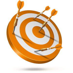 orange dart arrow hitting target center dartboard 91128 1578 1